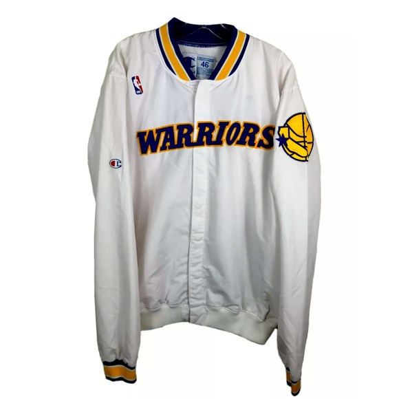 Champion Other - Golden State Warriors Vtg 90s Team Issued Champion Warmup Jacket Size 46 XL